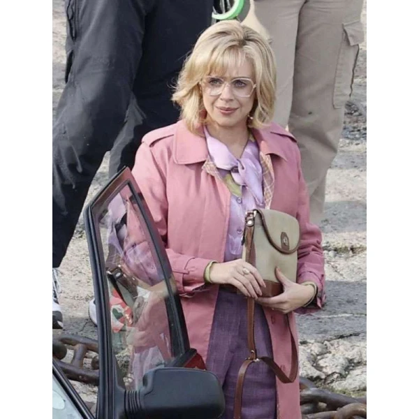 Bel Powley Harry Potter Series Pink Coat