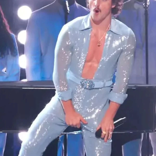 Benson Boone Blue Jumpsuit Benson Boone Blue Jumpsuit