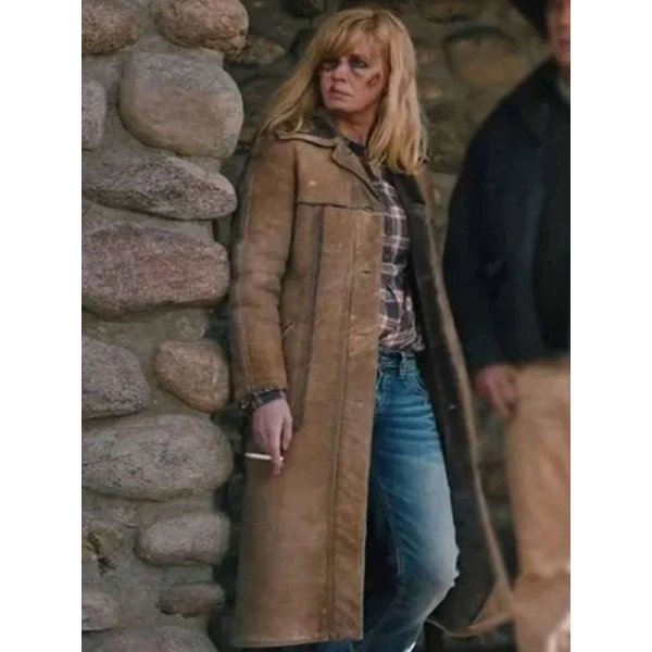 Beth Dutton Brown Suede Leather Coat Beth Dutton Brown Suede Leather Coat