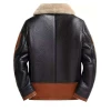 Black and Brown B3 Bomber Leather Jacket