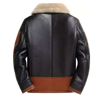 Black and Brown B3 Bomber Leather Jacket