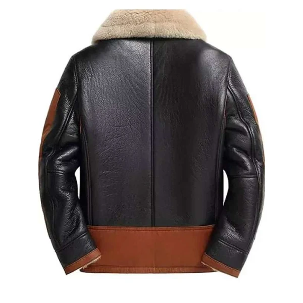 Black and Brown B3 Bomber Leather Jacket