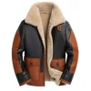 Black and Brown B3 Bomber Leather Jacket