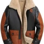 Black and Brown B3 Bomber Leather Jacket