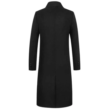Black Long Trench Coat For Men