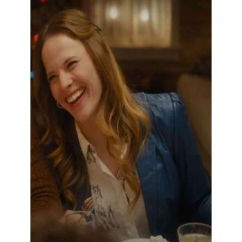 Blue Leather Blazer from A Cherry Pie Christmas by Katie Leclerc Blue Leather Blazer from A Cherry Pie Christmas by Katie Leclerc