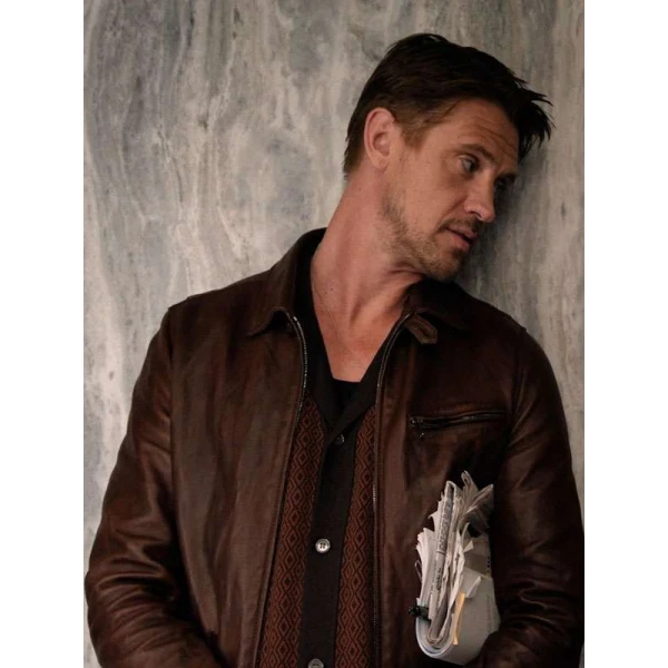 Boyd Holbrook The Morning Show Brown Leather Jacket Boyd Holbrook The Morning Show Brown Leather Jacket