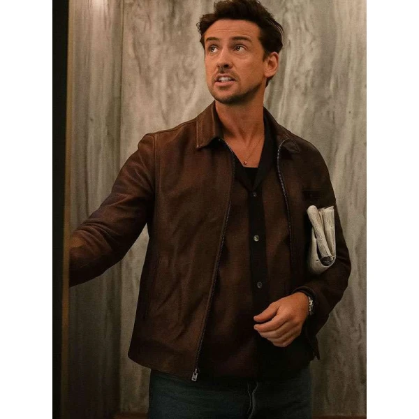 Boyd Holbrook The Morning Show Brown Leather Jacket Boyd Holbrook The Morning Show Brown Leather Jacket