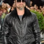 Brad Pitt Black Bomber Shearling Jacket