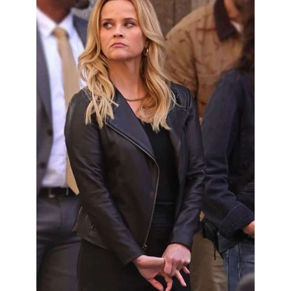 Bradley Jackson The Morning Show Black Leather Jacket Bradley Jackson The Morning Show Black Leather Jacket