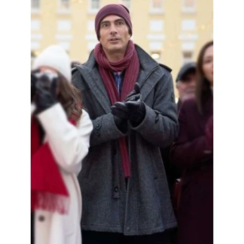 Brandon Routh A Keller Christmas Vacation Wool Coat