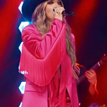 Britnee Kellogg The Road 2025 Pink Fringe Blazer