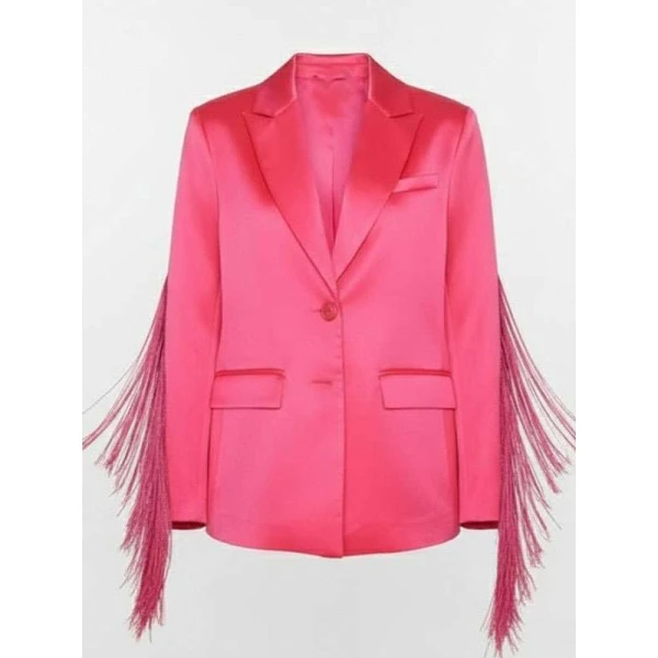 Britnee Kellogg The Road 2025 Pink Fringe Blazer