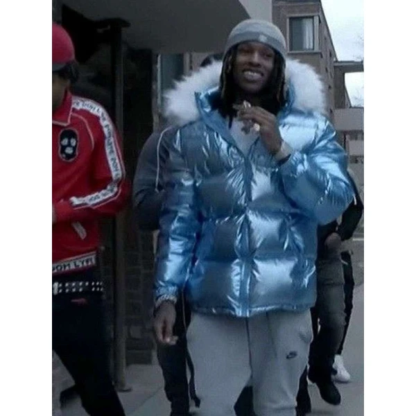 Broke Opps King Von Blue Jacket Broke Opps King Von Blue Jacket