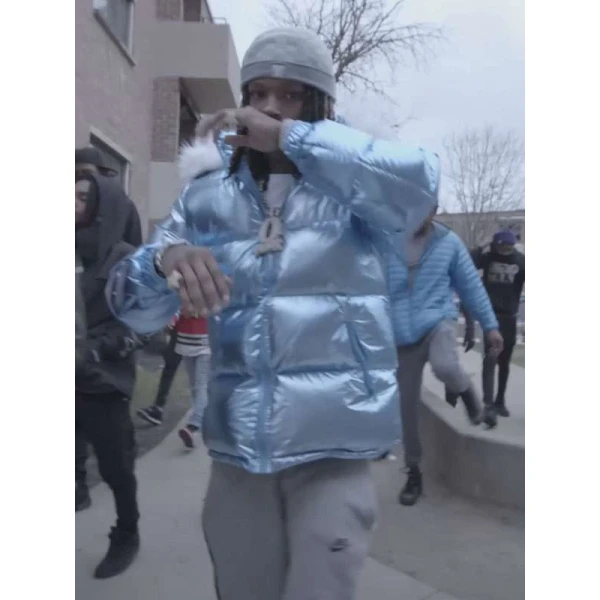 Broke Opps King Von Blue Jacket Broke Opps King Von Blue Jacket