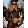 Camila Coelho Rome Shearling Leather Jacket