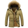 Casual Warm Puffer Jacket with Faux Fur Hood