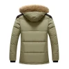 Casual Warm Puffer Jacket with Faux Fur Hood