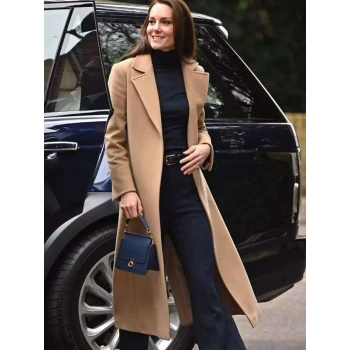 Catherine Kate Middleton Brown Wool Coat