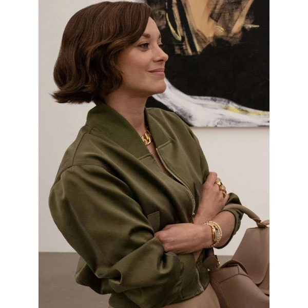Celine Dumont The Morning Show Green Bomber Jacket Celine Dumont The Morning Show Green Bomber Jacket