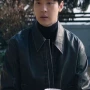Cha Soo-yeol Queen Mantis Black Leather Jacket
