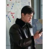 Cha Soo-yeol Queen Mantis Shearling Leather Jacket Cha Soo-yeol Queen Mantis Shearling Leather Jacket