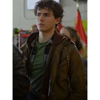 Charlie Besso The Christmas Spark Brown Leather Jacket