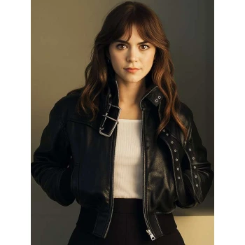 Charlie Harper 2025 Emilia Jones Leather Jacket