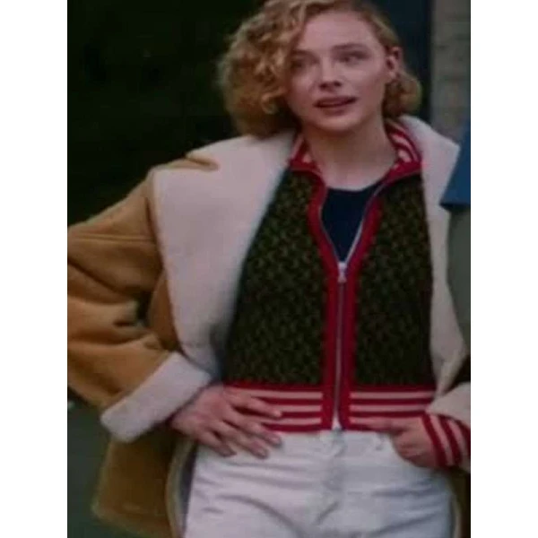 Chloë Grace Moretz Oh What Fun Shearling Leather Jacket
