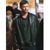 Chris Hemsworth Crime 101 Bomber Leather Jacket