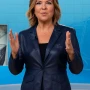 Christine Romans The Today Show Leather Blazer