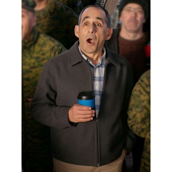 Christmas on Duty Peter Jacobson Grey Jacket