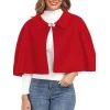 Christmas Red Crop Cape