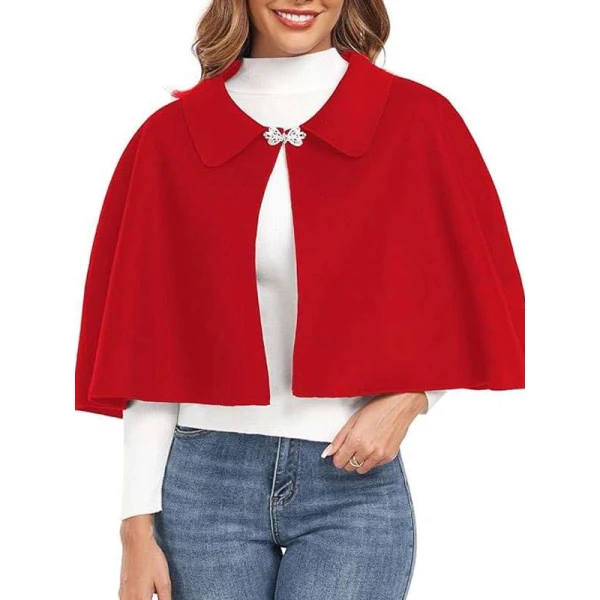 Christmas Red Crop Cape