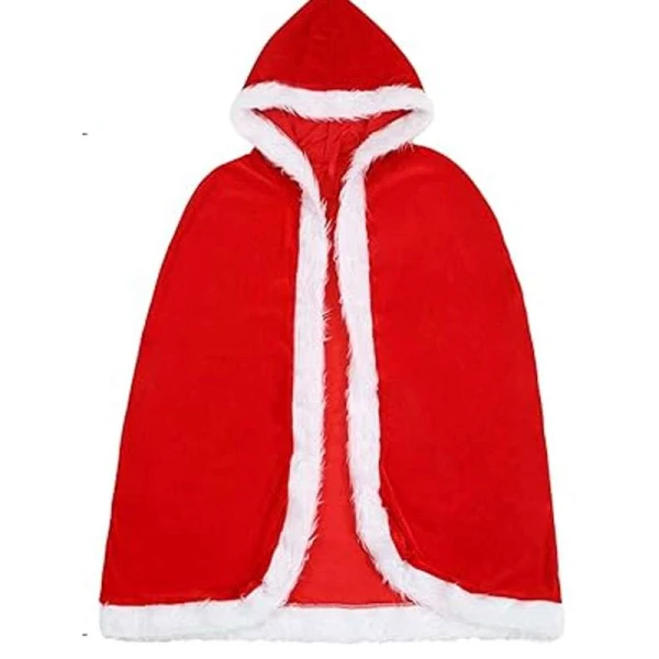 Christmas Red Santa Claus Hooded Cloak