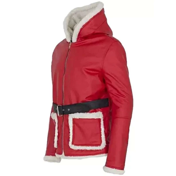 Christmas Red Santa Leather Jacket