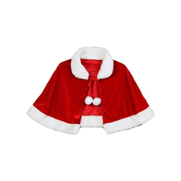 Christmas Red Velvet Santa Cape