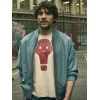 Colin Morgan The Sandman S02 Blue Bomber Jacket