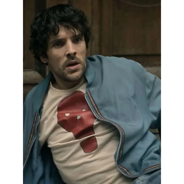 Colin Morgan The Sandman S02 Blue Bomber Jacket
