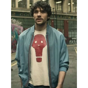 Colin Morgan The Sandman S02 Blue Bomber Jacket