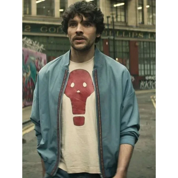 Colin Morgan The Sandman S02 Blue Bomber Jacket