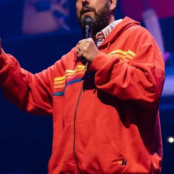 Adam Sandler Colonial Life Arena Red Hoodie Jacket Adam Sandler Colonial Life Arena Red Hoodie Jacket