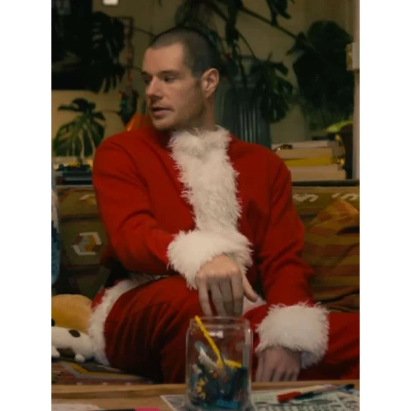 Connor Swindells Jingle Bell Heist Red Santa Coat