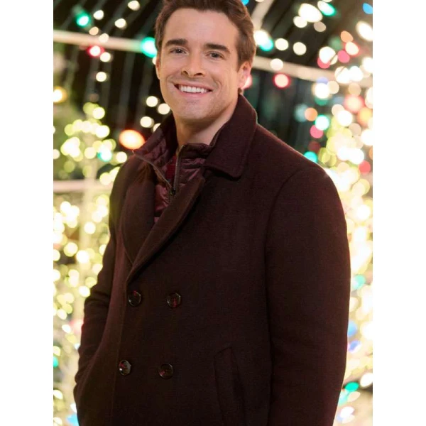 Corey Cott The Snow Must Go On Brown Peacoat