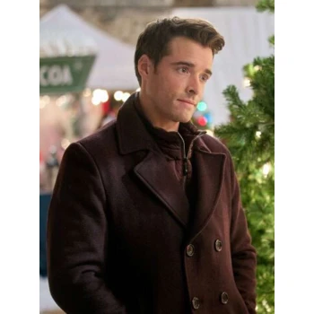 Corey Cott The Snow Must Go On Brown Peacoat