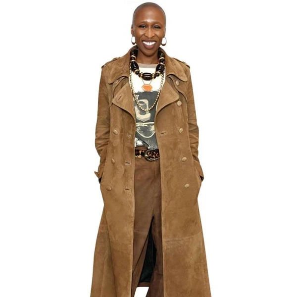Cynthia Erivo The Today Show Brown Leather Coat