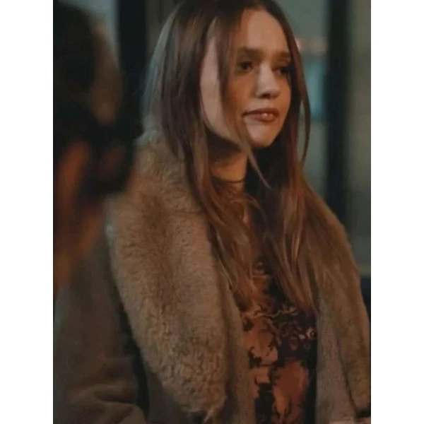 Daddy Issues S01 Aimee Lou Wood Shearling Leather Coat