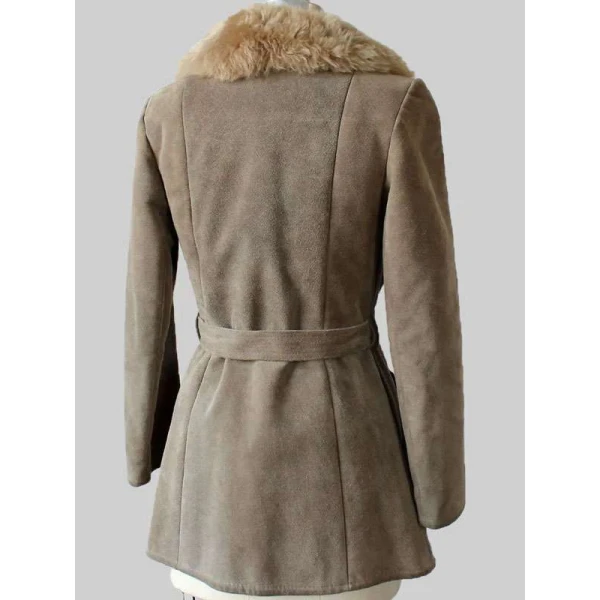 Daddy Issues S01 Aimee Lou Wood Shearling Leather Coat