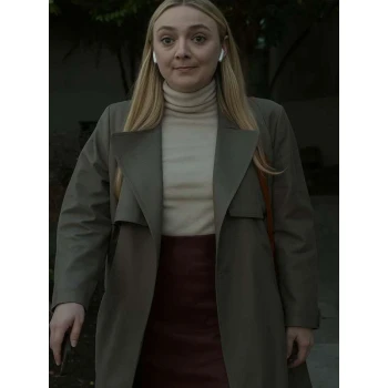 Dakota Fanning All Her Fault Leather Trench Coat