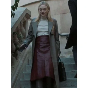 Dakota Fanning All Her Fault Leather Trench Coat